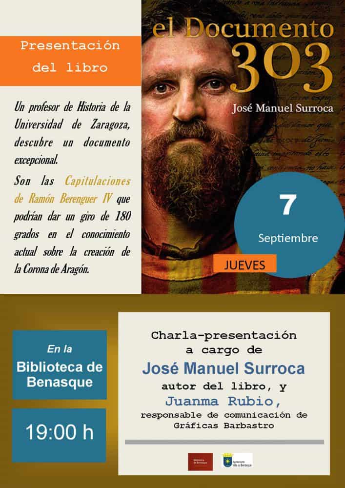 cartel de la presentación literaria en benasque
