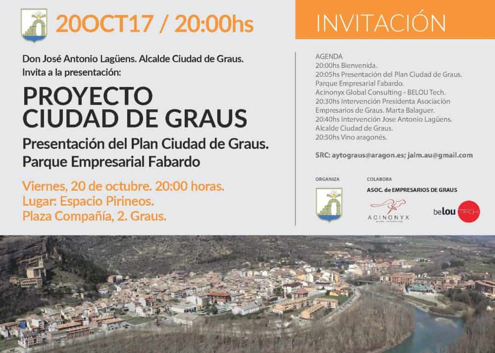 Invitación a la presentación del Plan Ciudad de Graus