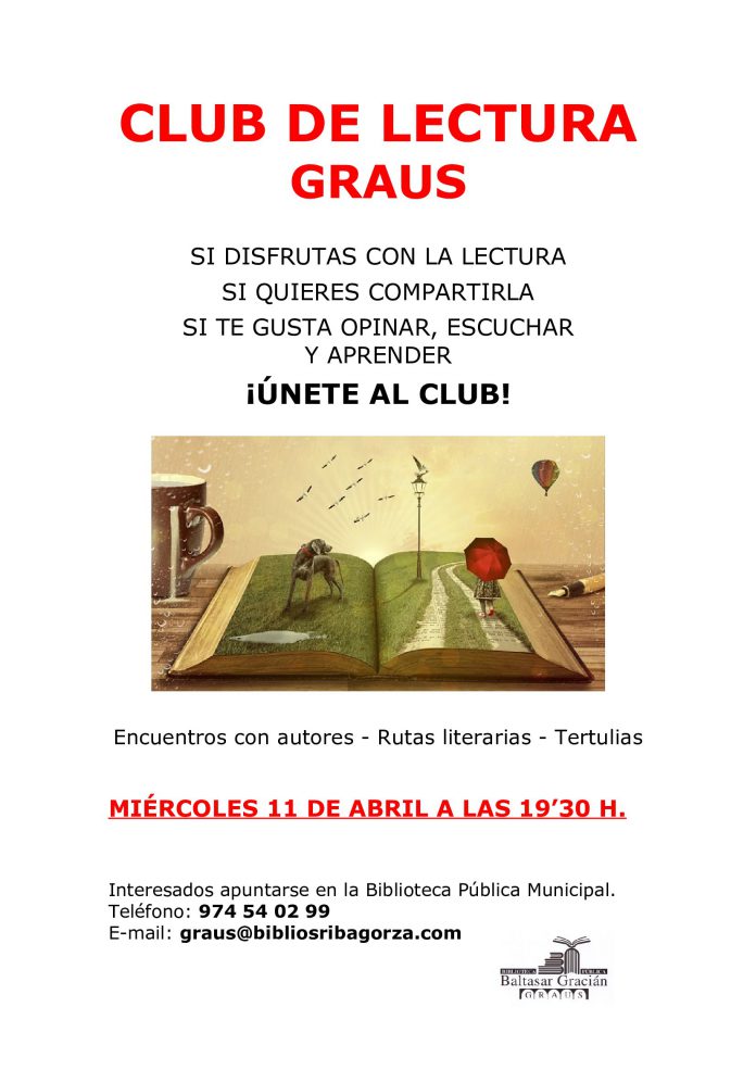 CARTEL DE LA CONVOCATORIA PARA EL CLUB DE LECTURA