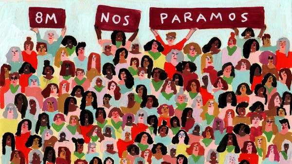 Ilustración sobre la huelga feminista