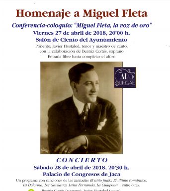 JACA: Homenaje a Miguel Fleta 27 y 28 de abril