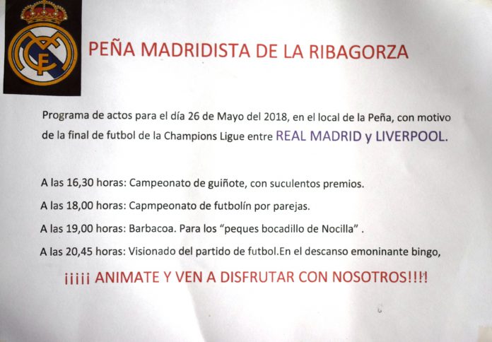 Programa de la Peña Madrista de la Ribagorza