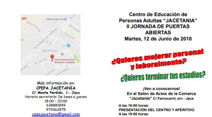 JACA: Jornada de puertas abiertas del Centro de Eduación para Adultos