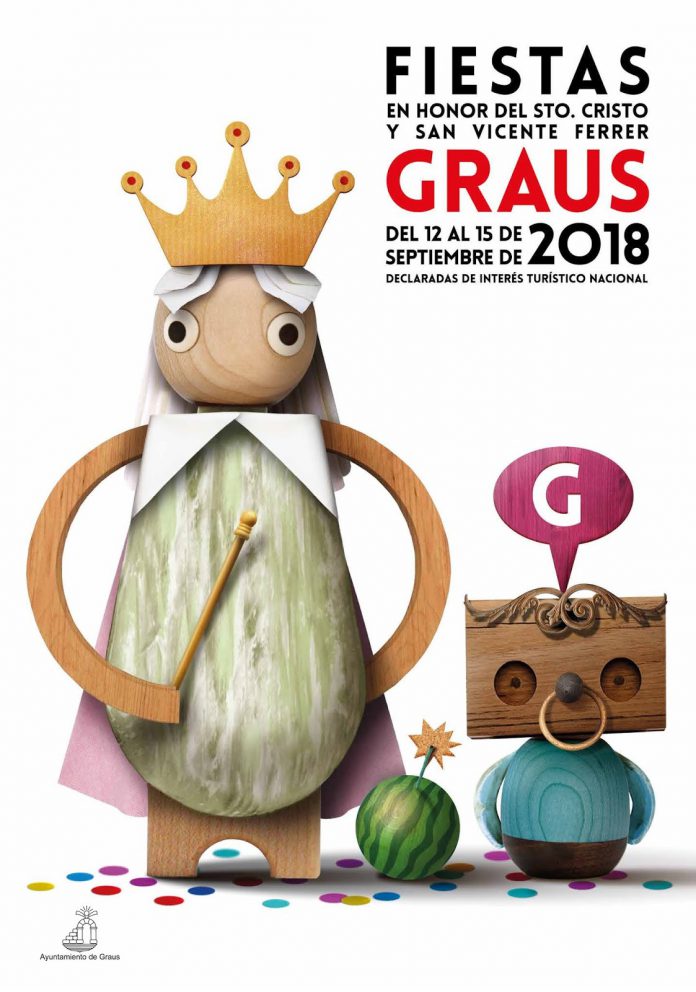 Cartel Fiestas de Graus 2018 y portada del Llibré