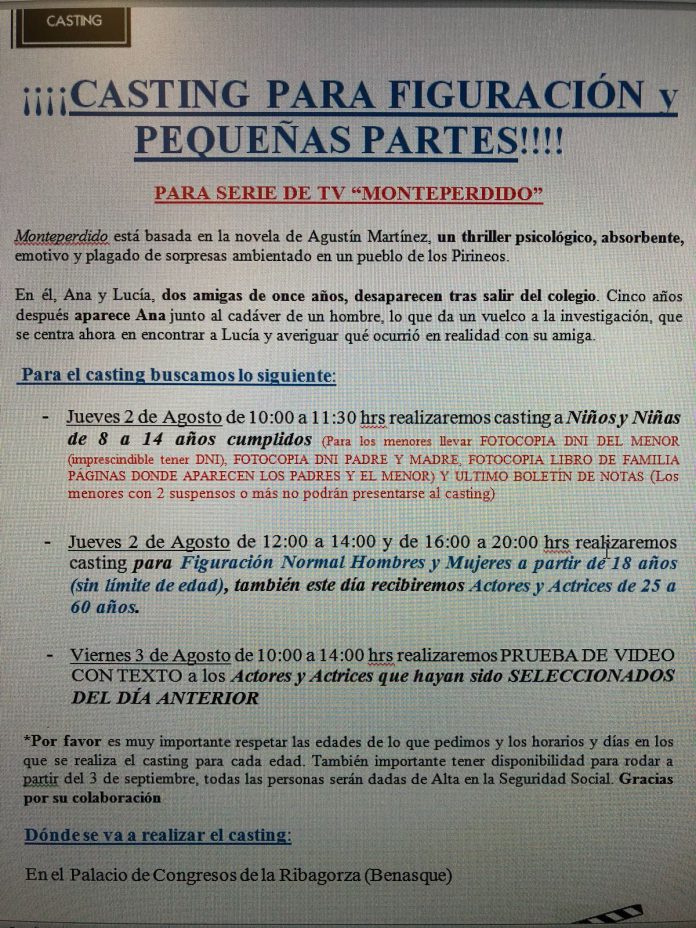 Cartel anunciador del castin en Benasque