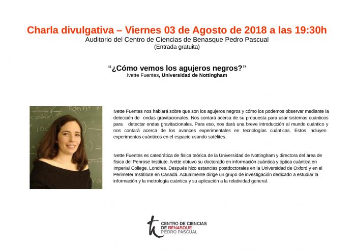 cartel de la charla de Ivette Fuentes