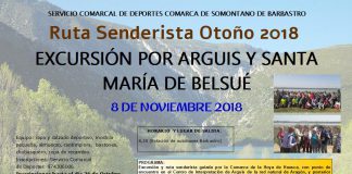 ARGUIS: El Somontano de excursión el jueves 8 de noviembre