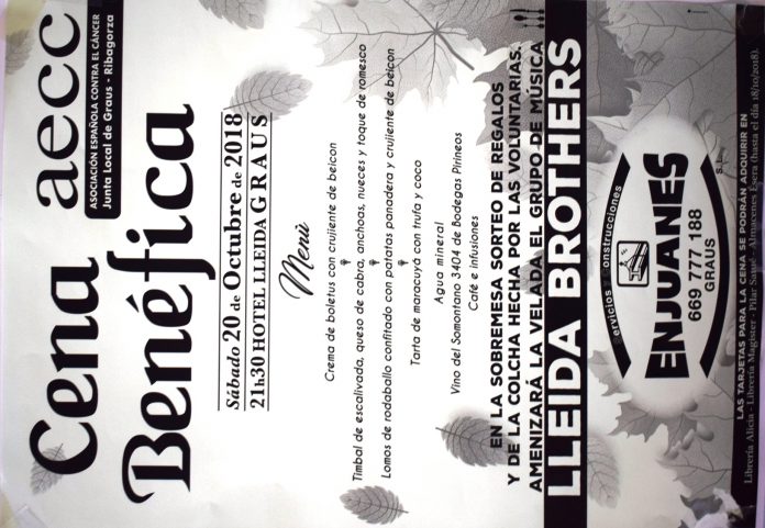 Cartel de la cena benéfica