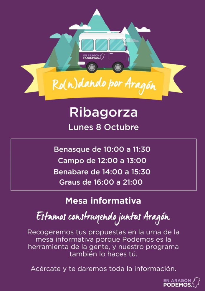 Anuncio de la colocación d emesas informativas en Ribagorza