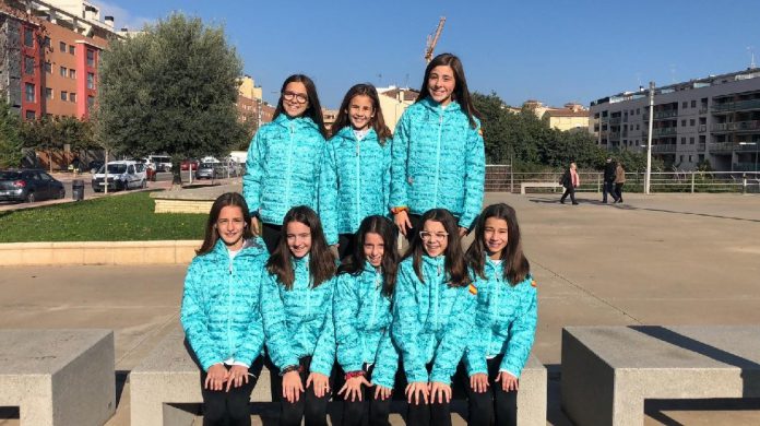 Las gimnastas del equipo barbastrense serán recibidas este viernes en el Ayuntamiento de Graus (Foto: Servicio especial)
