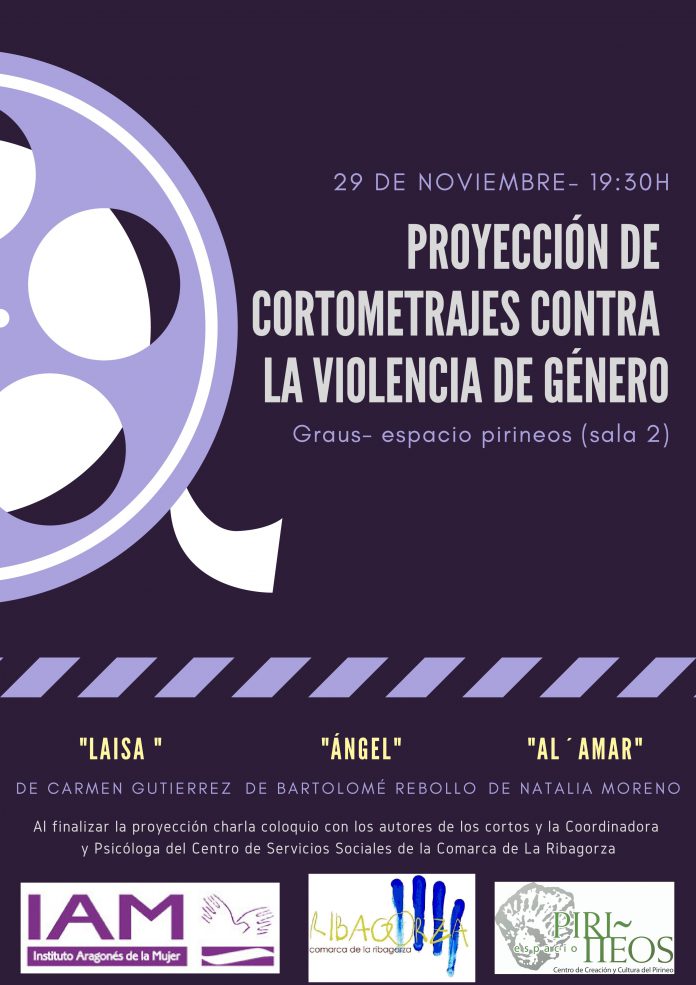 Cartel de la proyección de cortometrajes contra la violencia de género