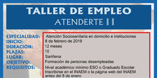 SARIÑENA: Nuevo Taller de Empleo «ATENDERTE»