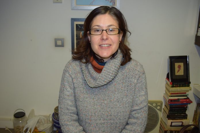 Conchi Girón, profesora del curso de bajo ribagorzano en Graus (Foto: Angel Gayúbar)