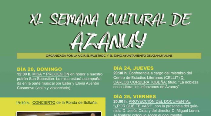 AZANUY: XL Semana cultural y fiestas de San Sebastián