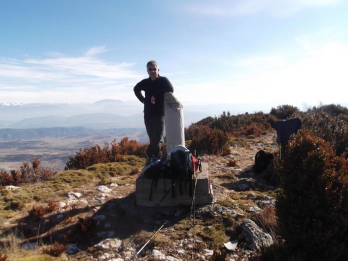 Alberto Rubio coronando una de sus queridas cumbres (Foto. Leles Sánchez)
