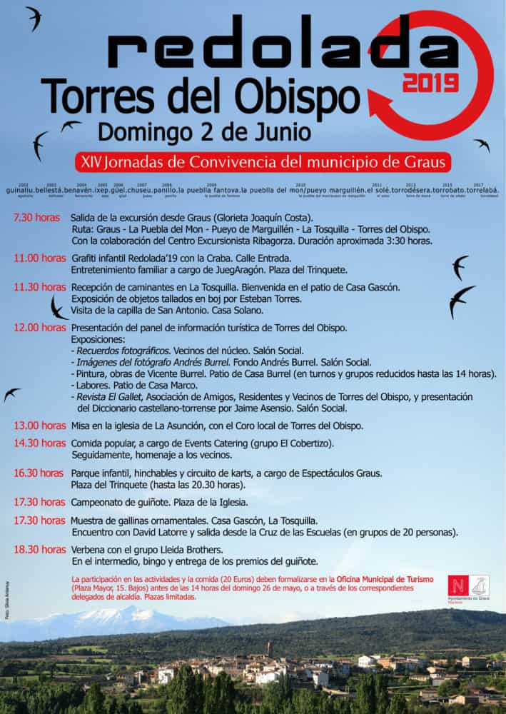 cartel y prrograma de Redolada 2019