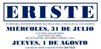 ERISTE programa fiestas 2019