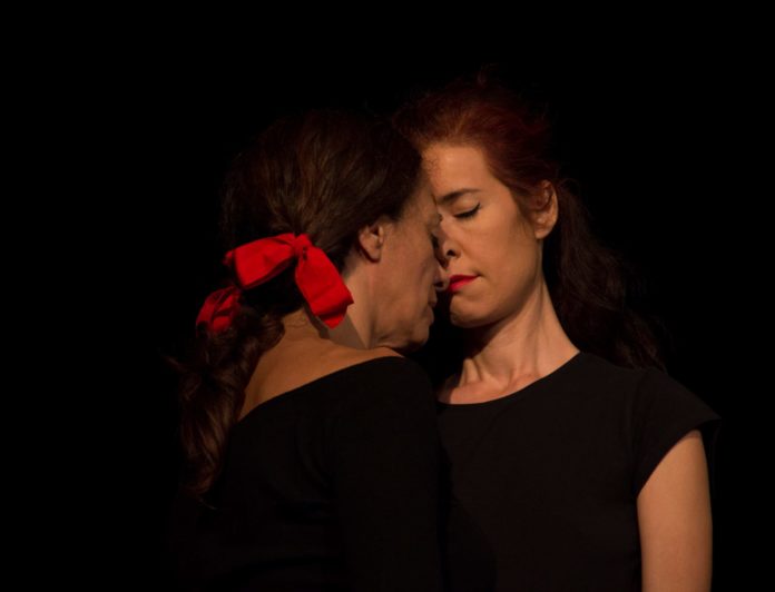 Las actrices a Desmesura Teatro en un momento de su interpretación (Foto: Servicio especial)