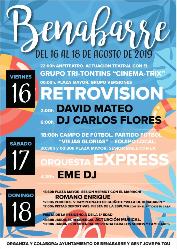 BENABARRE fiestas de AGOSTO 2019