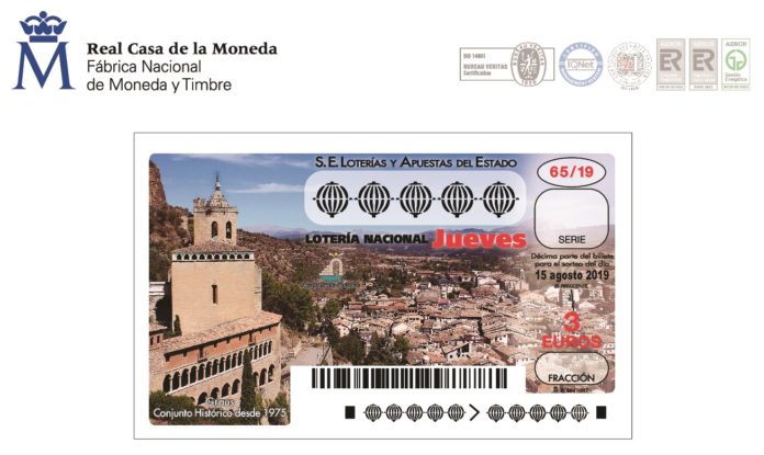 Billete de lotería con la estampa de Graus