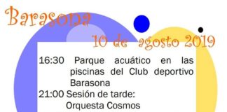 Programa de la Fiesta en Barasona, una de las actividades que preludian los festejos pueblenses 2019