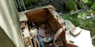 Estado de unos tubos de captación de agua potable (Foto: Asociación Pico Sarllé