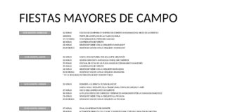 Campo. PROGRAMA FIESTAS 2019
