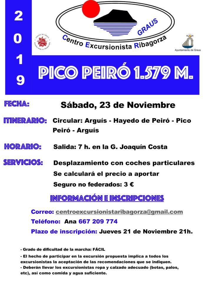 GRAUS - CER EXCURSIÓN AL PICO PEIRÓ 23-11-2019