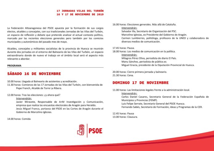 PROGRAMA Jornadas de las Vilas del Turbón 2019