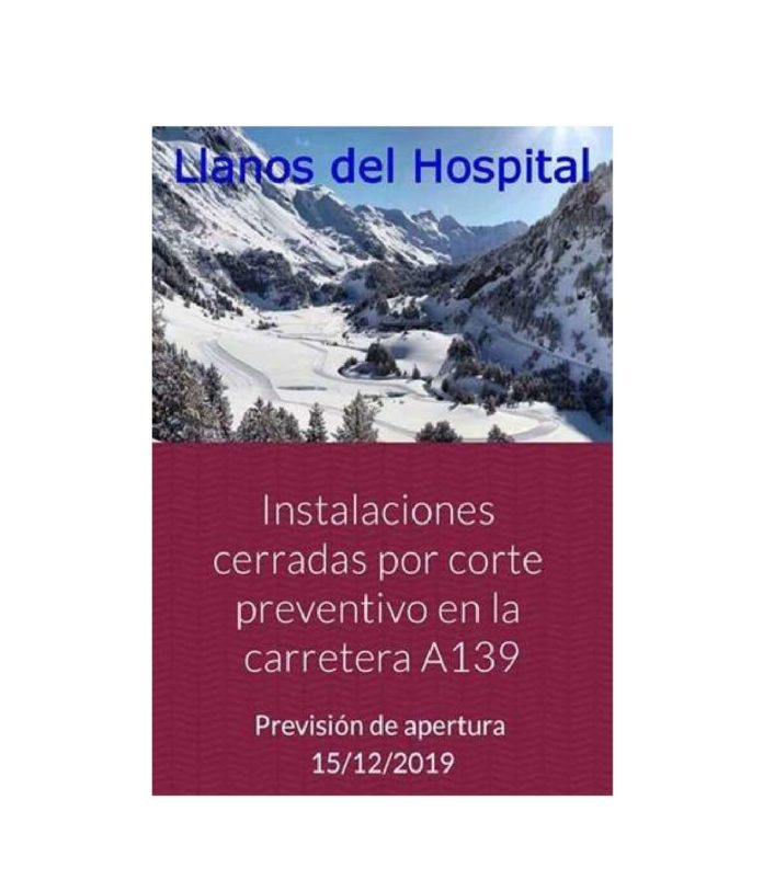 Anuncio del cierre de los accesos a los Llanos del Hospital