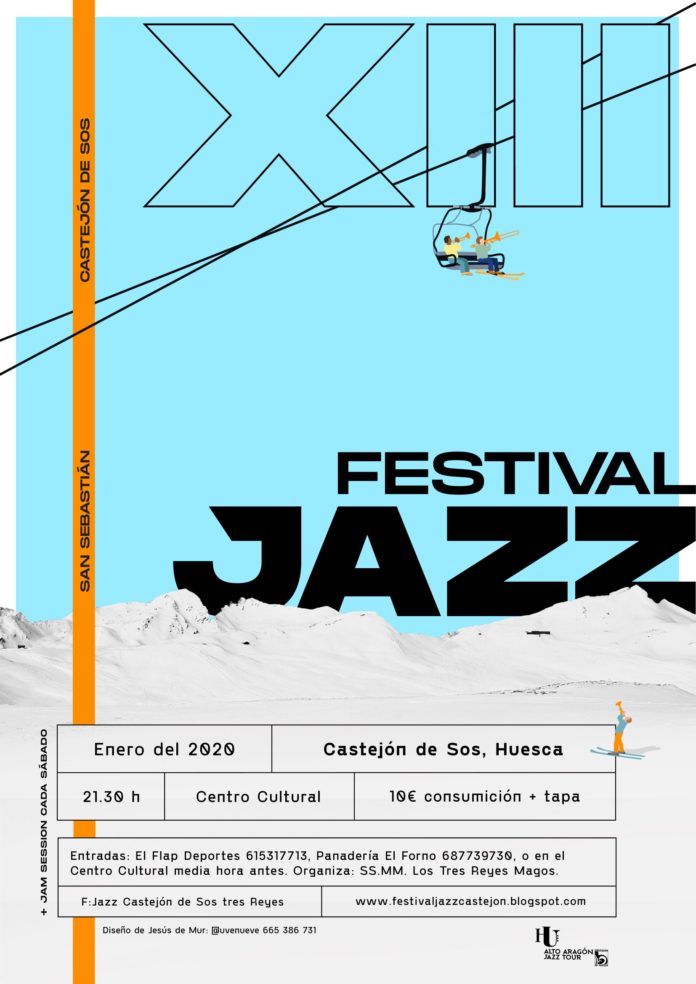 Cartel del Festival de Jazz de San Sebastián en Castejón de Sos