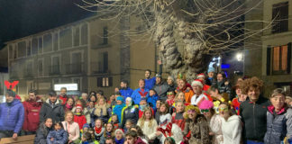Imagen de familia de los corredores castejonenses en la San Silvestre (Foto: Servicio especial)