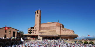 Torreciudad durante la Jornada Mariana de la Familia del pasado mes de septiembre (Foto: J.A. Arregui)07.09.19