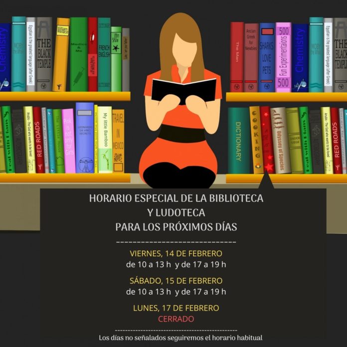 Benasque. Biblioteca pública, horario especial de Febrero
