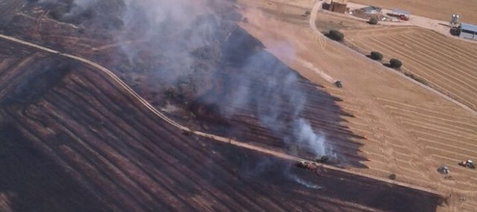 Controlado un incendio iniciado esta tarde junto a Huesca