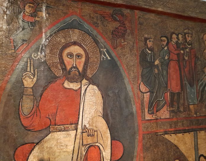 En la imagen, el frontal de altar de San Clemente de Estet, cedido para la exposición por el MNAC de Barcelona. (Foto: Servicio especial)
