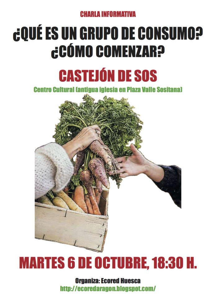 Cartel anunciador de la charla en Castejón de Sos