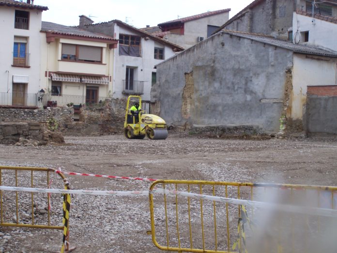 Trabajos en curso en la Era de Lacambra (Foto: Angel Gayúbar)