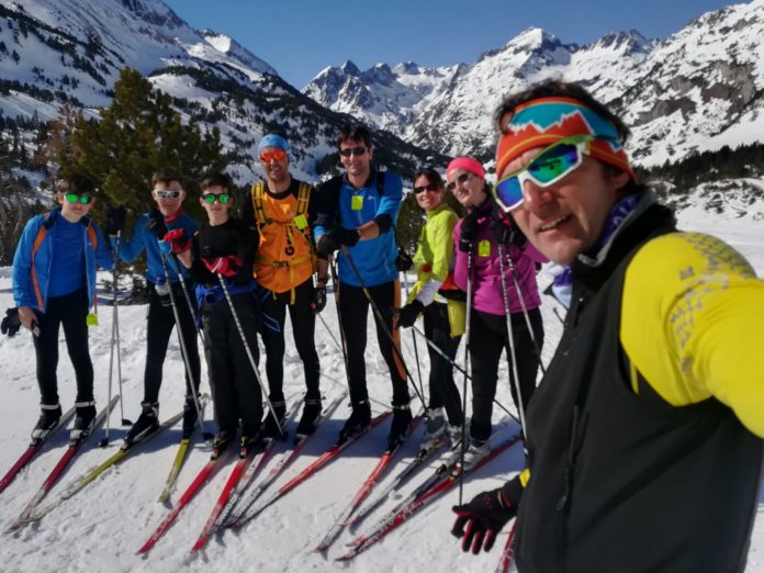 Algunos de los participantes en la anterior campaña de esquí alpino (Foto: SCD Ribagorza)