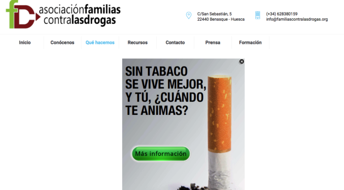 La Asociación Familias Contra las Drogas presenta la 7ª Edición de su programa de Deshabituación Tabáquica