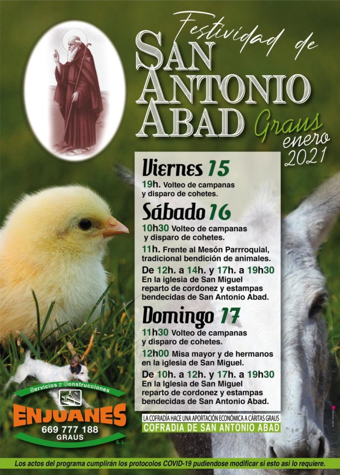 Programa de la festividad de San Antón 2021