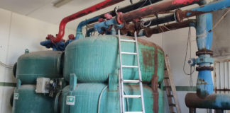 Comienzo de las obras del sistema de tratamiento y filtrado del agua de Sariñena