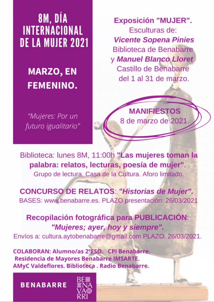 Benabarre programa de actividades para conmemorar el 8M