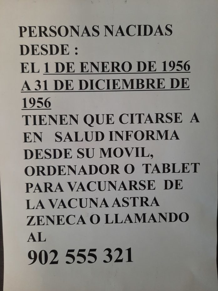 Graus comunicado Centro de Salud vacunaciones