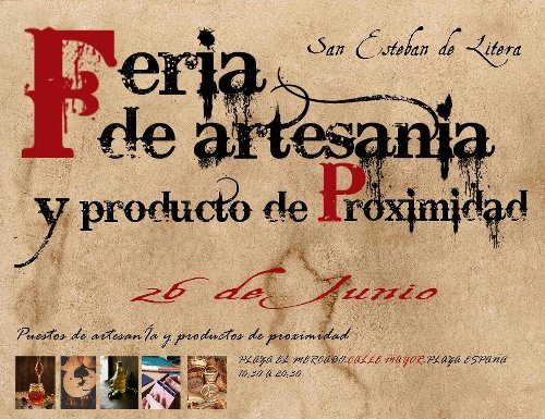 SAN ESTEBAN DE LITERA: I Feria de artesanía y producto de proximidad