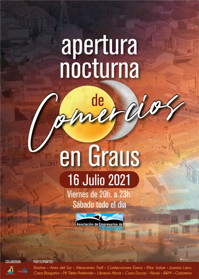 Graus, apertura nocturna de comercios día 16 de julio