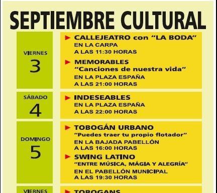 TAMARITE DE LITERA: Septiembre cultural