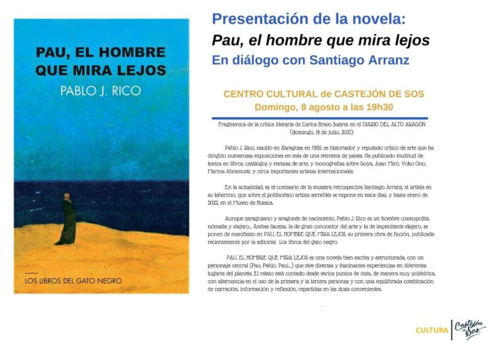 Castejón de Sos. Presentación de la NOVELA Pau, el hombre que mira lejo