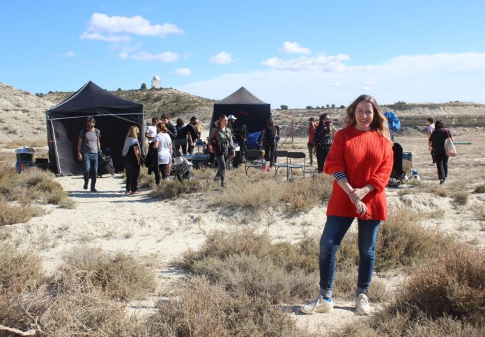 Angela Cervantes rodaje La Maternal