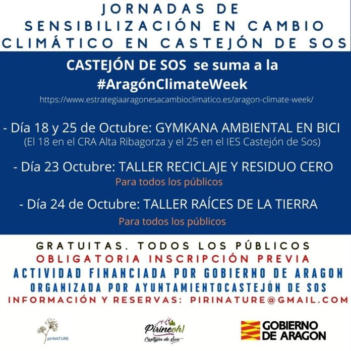 Castejón de Sos. Actividades ARAGONCLIMATEWEEK a partir de 18 de octubre